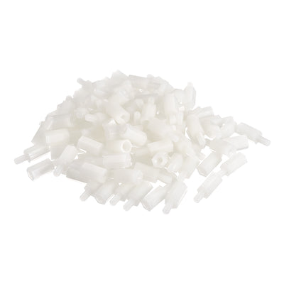 Harfington F/M Nylon Hex Standoff Spacer Screws PCB Pillar White 100 Pcs