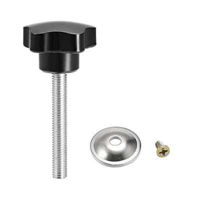 Harfington Five Pointed Star CNC Industrial Quick Removal Screw Knob Handle Grip 1 Pcs