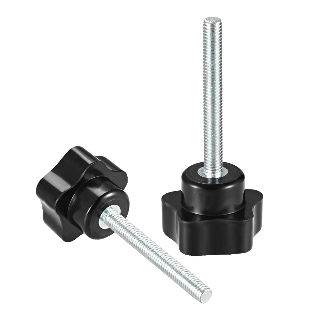Harfington Star Knobs Grips Male Thread  Steel Zinc Stud Black Placement PP