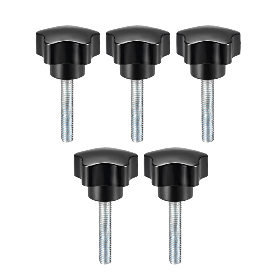 Harfington 5 Pcs Star Knobs Grip Male Thread  Steel Zinc Stud Replacement PP