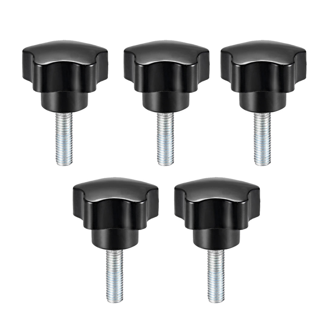 Harfington 5 Pcs Star Knobs Grip Male Thread  Steel Zinc Stud Replacement PP