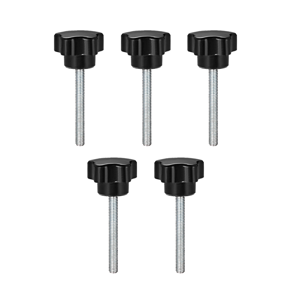 Harfington 5 Pcs Star Knobs Grip Male Thread  Steel Zinc Stud Replacement PP