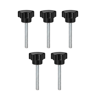 Harfington 5 Pcs Star Knobs Grip Male Thread  Steel Zinc Stud Replacement PP