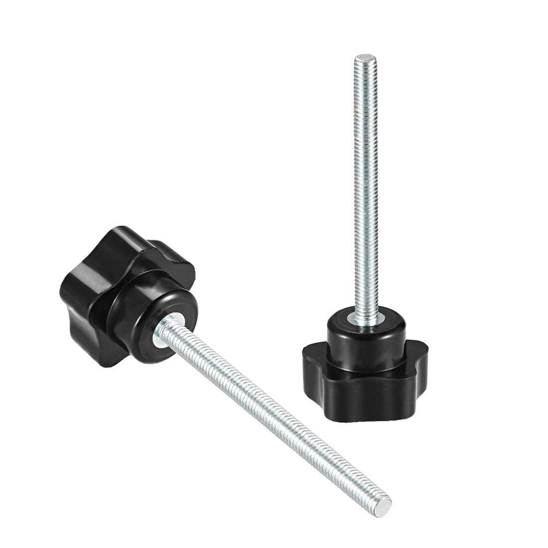 Harfington 3 Pcs Star Knob Grip Male Thread  Steel Zinc Stud Black PP