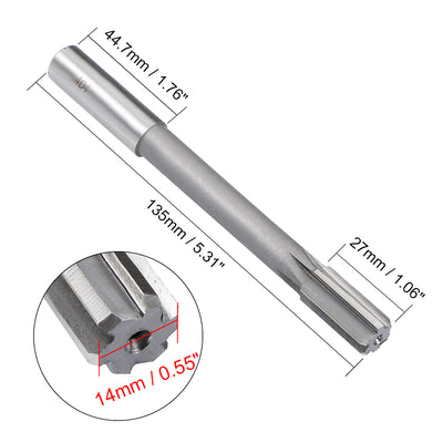 Harfington Straight Shank HSS D4 Chucking Reamer Machine Milling Cutter Tool