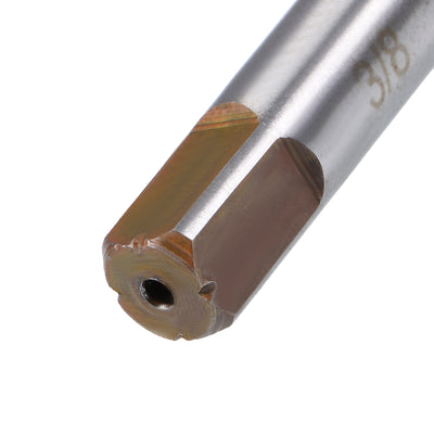 Harfington 3/8" Hand Reamer HSS H7 6 Straight Flutes Milling Cutter Tool