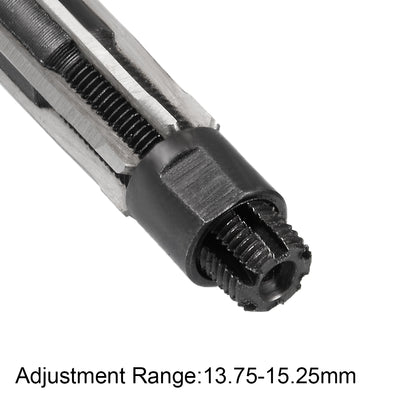 Harfington HSS Square End Adjustable Hand Reamer Metal Hole Cutting Tool Adjustment Range