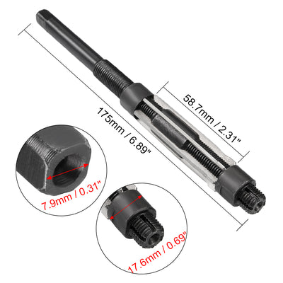 Harfington HSS Square End Adjustable Hand Reamer Metal Hole Cutting Tool Adjustment Range