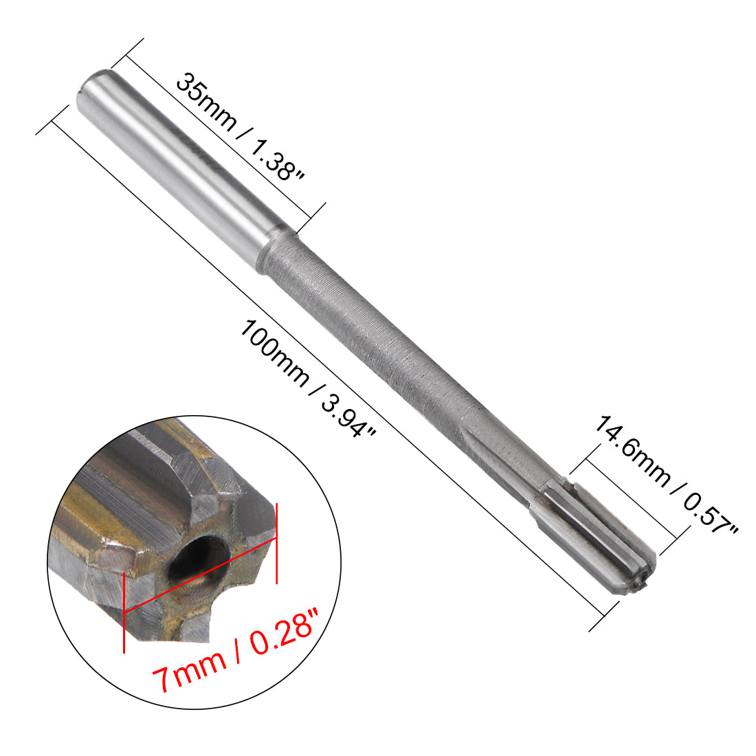 Harfington Straight Shank H7 Carbide Tipped Chucking Reamer Machine Milling Cutter