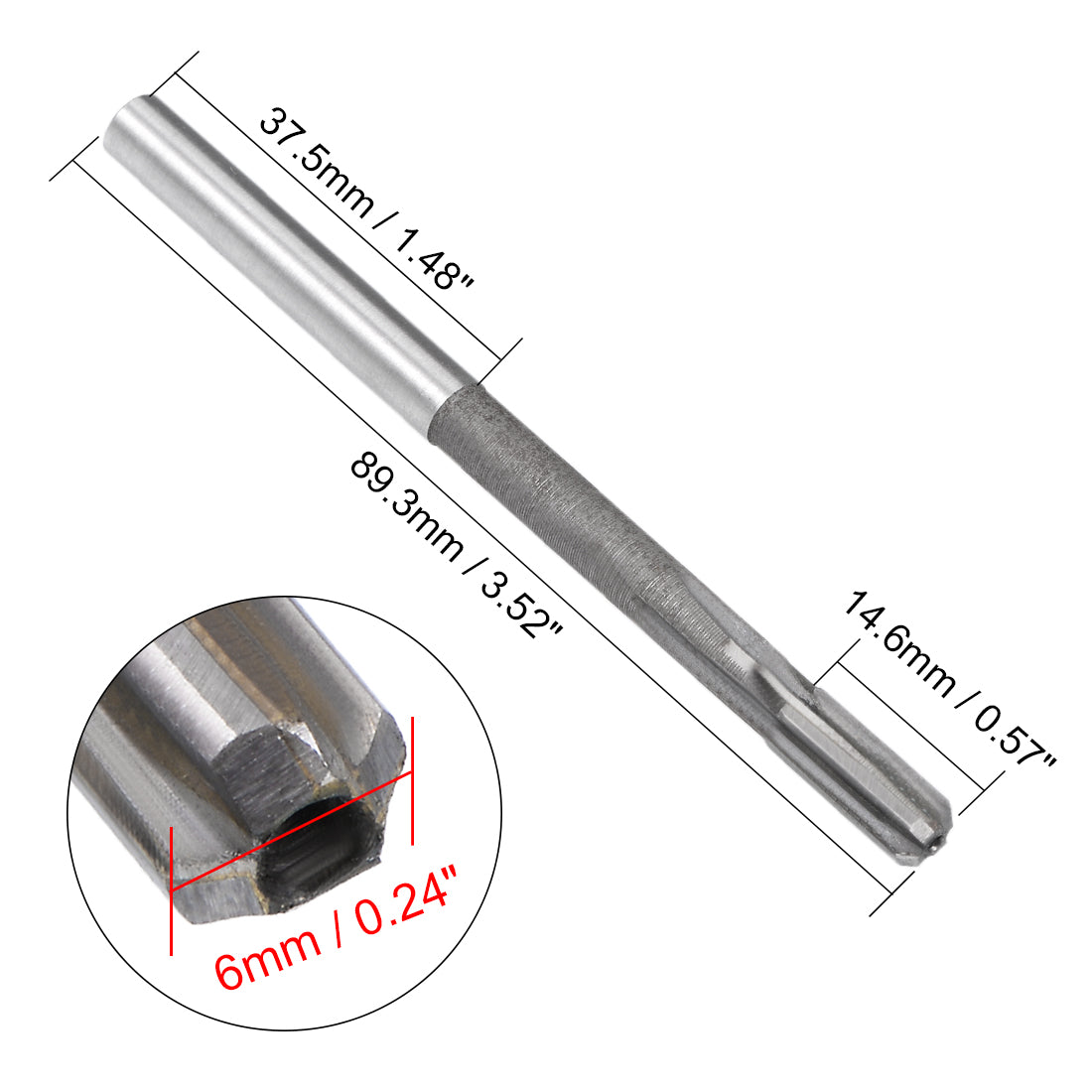 Harfington Straight Shank H7 Carbide Tipped Chucking Reamer Machine Milling Cutter