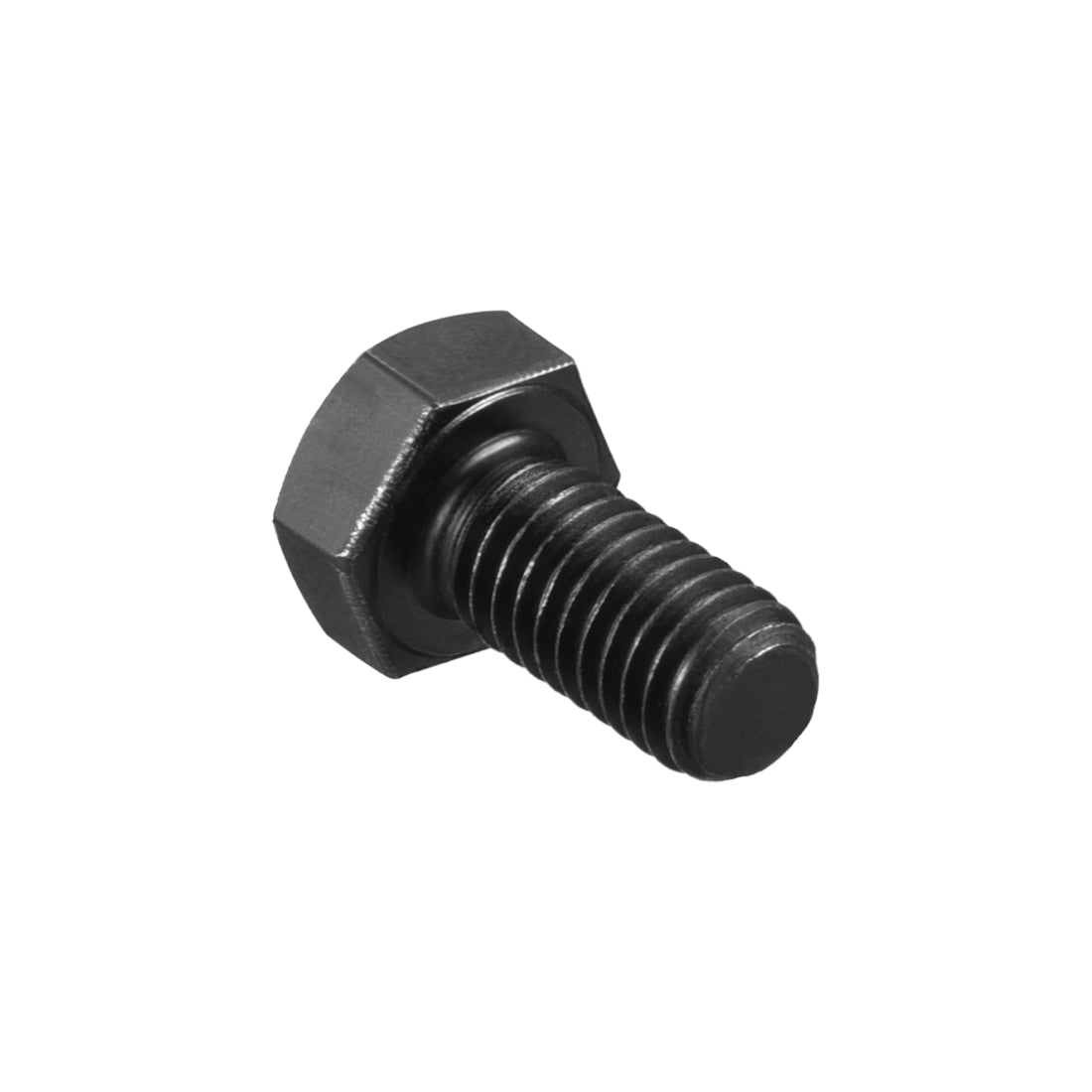 Harfington M8x16mm Hex Head Screw Bolts Fastener Grade 8.8 Carbon Steel Black 40pcs