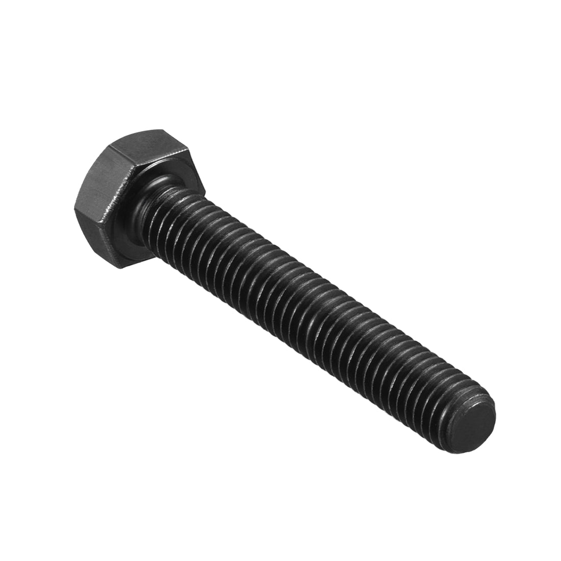 Harfington M8x45mm Hex Head Screw Bolts Fastener Grade 8.8 Carbon Steel Black 20pcs
