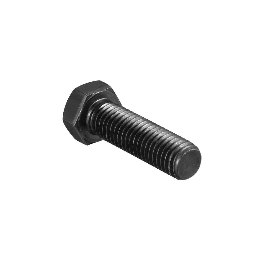 Harfington M12x40mm Hex Head Screw Bolts Fastener Grade 8.8 Carbon Steel Black 4pcs