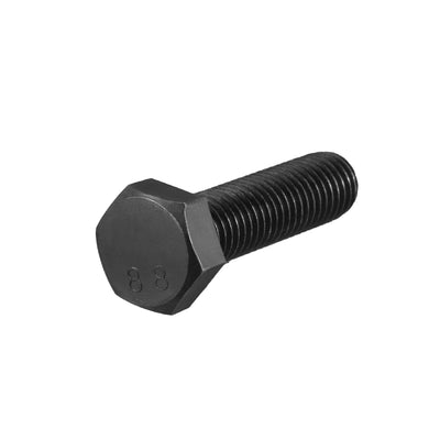 Harfington M12x40mm Hex Head Screw Bolts Fastener Grade 8.8 Carbon Steel Black 4pcs