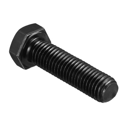 Harfington M14x50mm Hex Head Screw Bolts Fastener Grade 8.8 Carbon Steel Black 3pcs