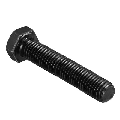 Harfington M14x70mm Hex Head Screw Bolts Fastener Grade 8.8 Carbon Steel Black 3pcs