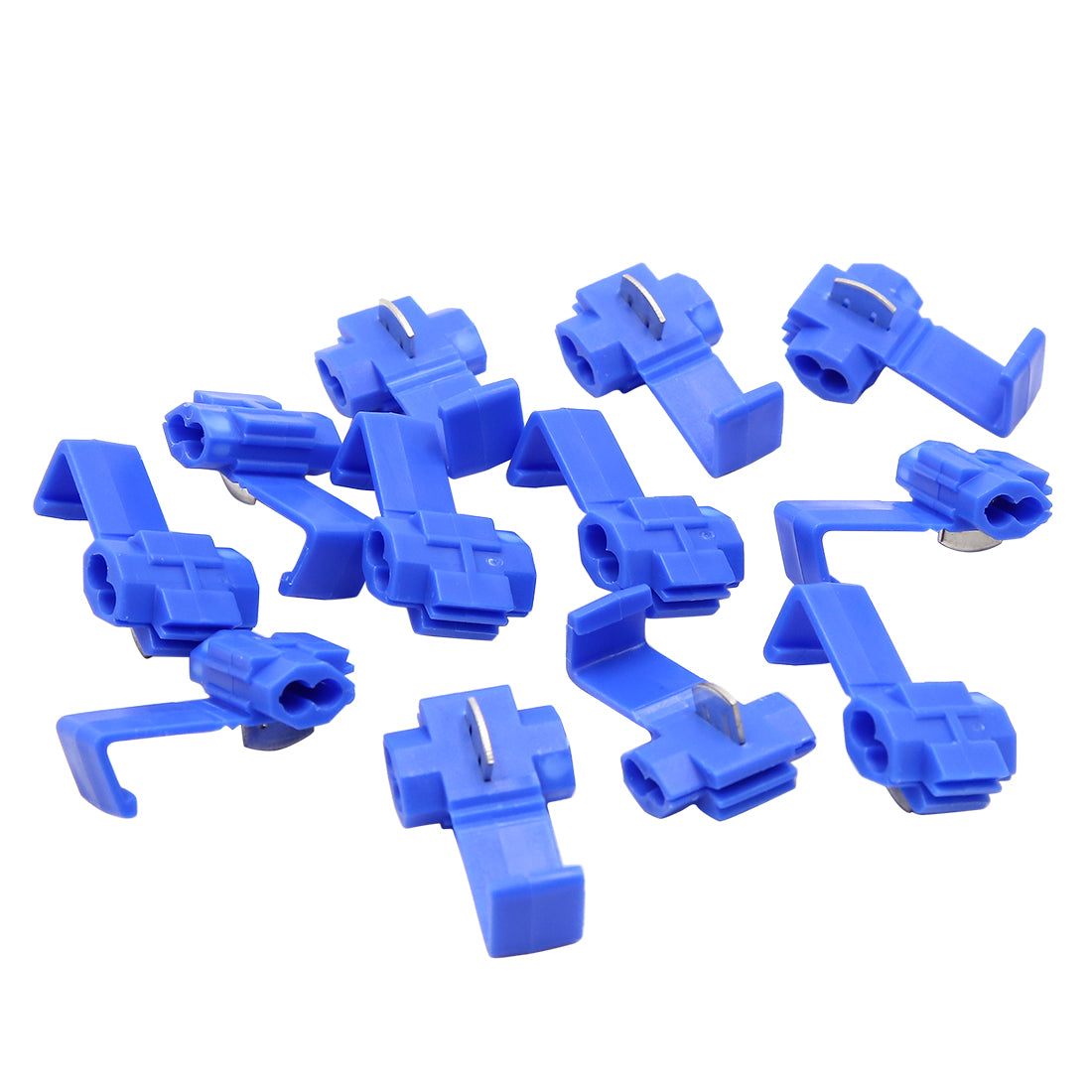 Harfington 12pcs DC 12V Blue Car Wire Quick Connector Terminal for 0.75-2.5mm2 Cable