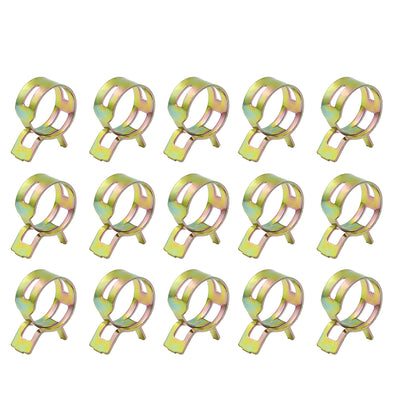 Harfington 15pcs 20mm Car Fuel Line Spring Clips Water Pipe Air Tube Clamps Hose Fastener