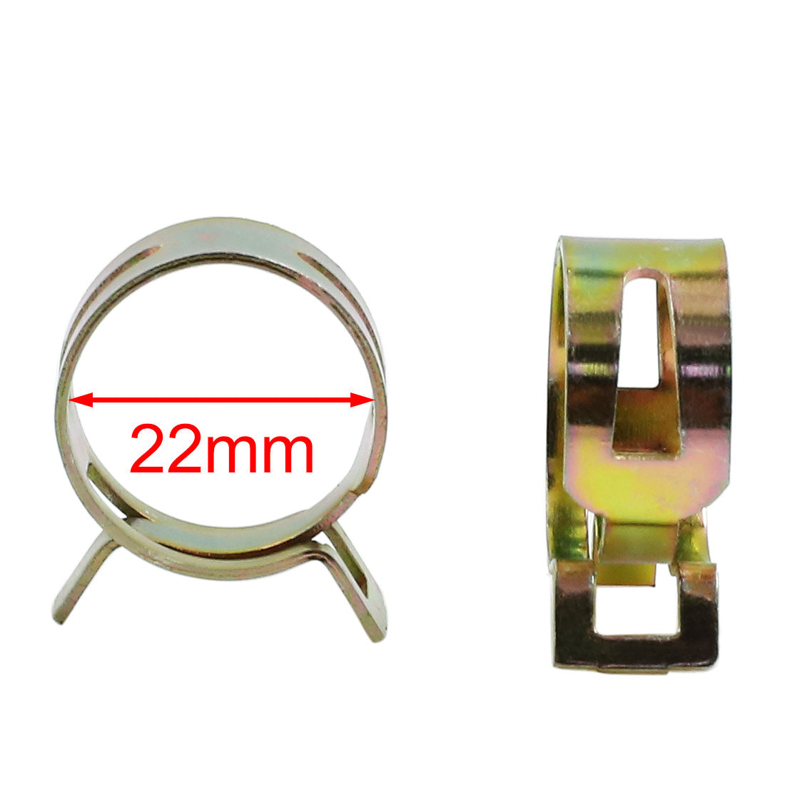 Harfington 15pcs 22mm Car Fuel Line Spring Clips Water Pipe Air Tube Clamps Hose Fastener