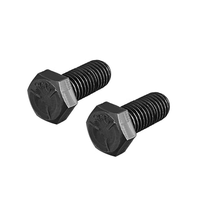 Harfington 5/8"-11x1" Carbon Steel Hex Head Screw Bolts Fastener Black 2pcs