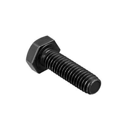 Harfington M5x16mm Hex Head Left Hand Screw Bolts Fastener Carbon Steel Black 10pcs