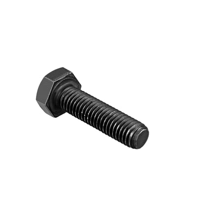 Harfington M8x35mm Hex Head Left Hand Screw Bolts Fastener Carbon Steel Black 2pcs
