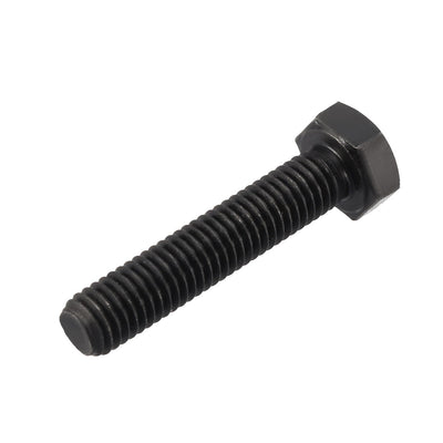 Harfington M8x40 mm Hex Head Left Hand Screw Bolts Fastener Carbon Steel Black 2pcs