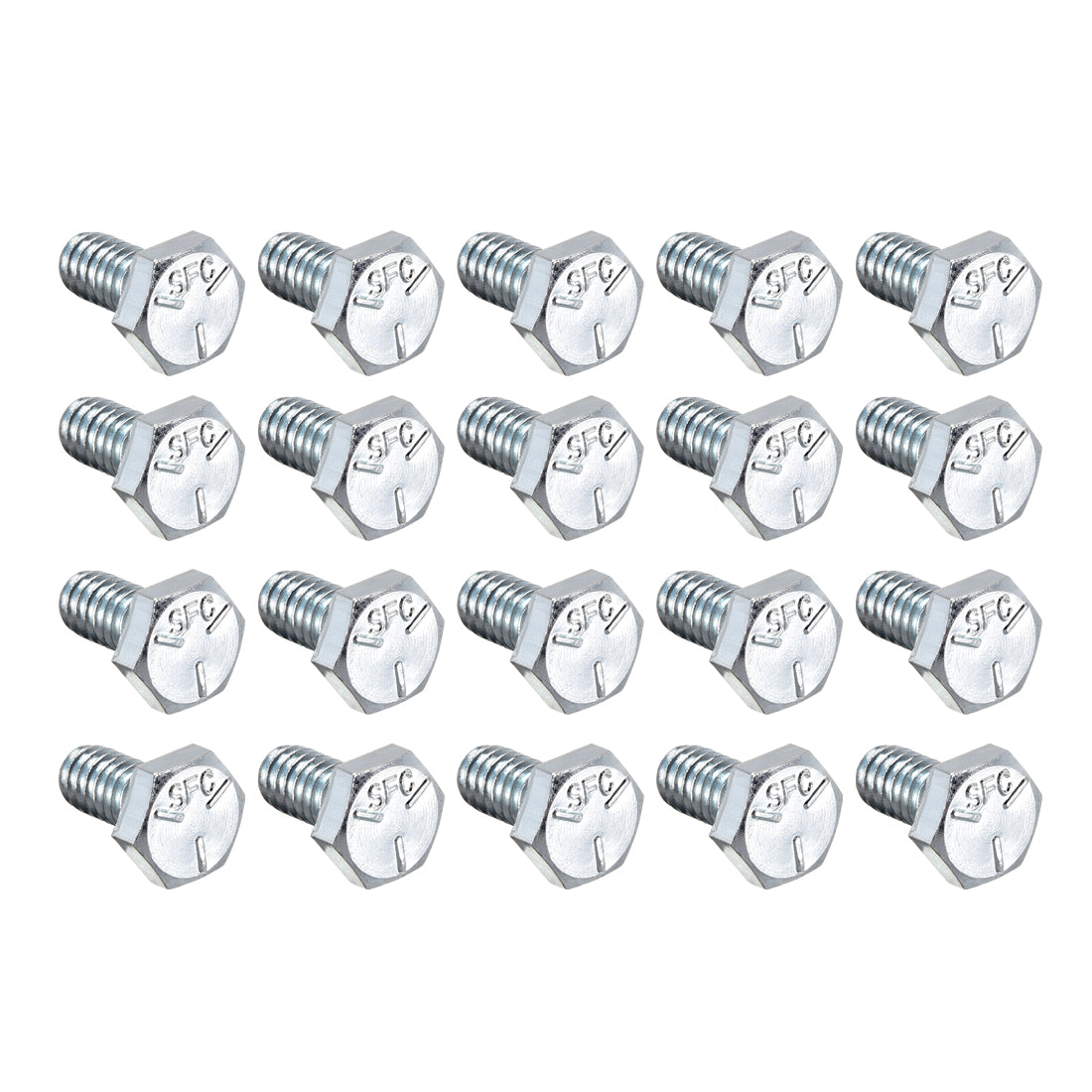 Harfington Hex Head Screw Bolts Carbon Steel 1/4"-20x1/2" Fastener Grade 5 UNC 20pcs