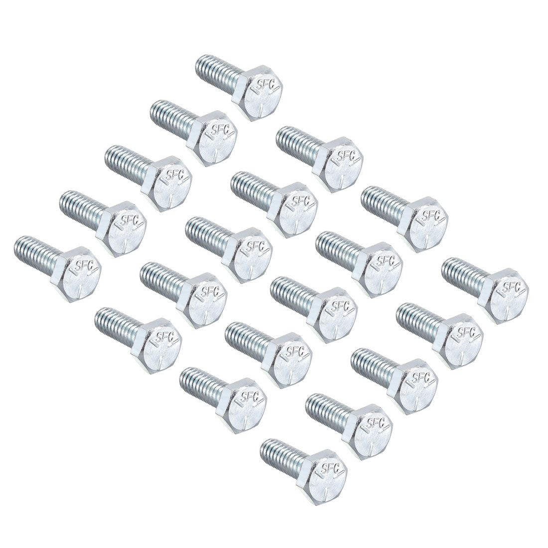 Harfington Hex Head Screw Bolts Carbon Steel 1/4"-20x3/4" Fastener Grade 5 UNC 20pcs