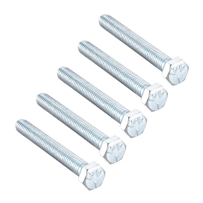 Harfington Hex Head Screw Bolts Carbon Steel 3/8"-16x3'' Fastener Grade 5 UNC Black 5pcs