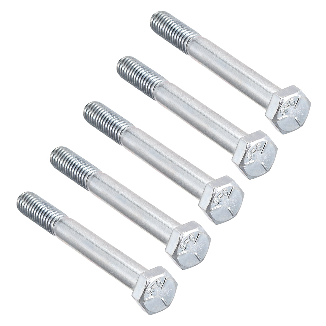 Harfington Hex Head Screw Bolts 5/16"-18x2-3/4" Fastener Grade 5 UNC Carbon Steel 5pcs