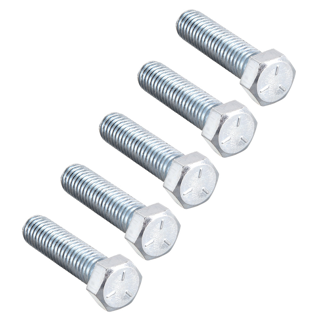 Harfington Hex Head Screw Bolts Carbon Steel 7/16"-14x1-3/4" Fastener Grade 5 UNC 5pcs