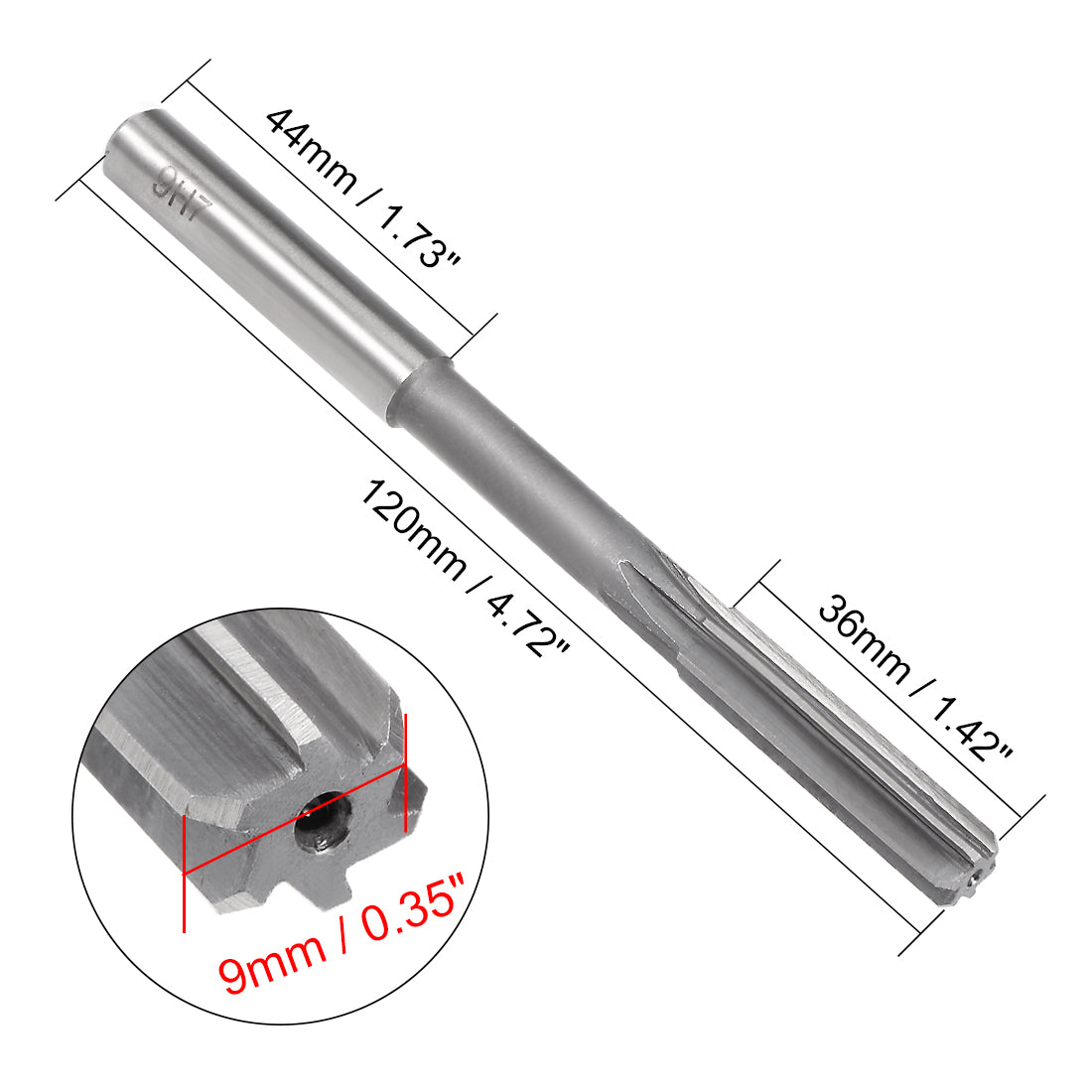 Harfington Straight Shank HSS H7 Chucking Reamer Machine Milling Tool