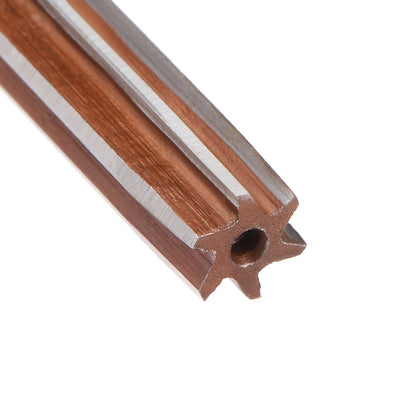 Harfington 7mm Hand Reamer Alloy Tool Steel H8 6 Straight Flutes Milling Cutter Tool