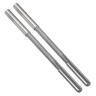 Harfington Straight Shank HSS H7 Chucking Reamer Machine Milling Cutter Tool 2Pcs