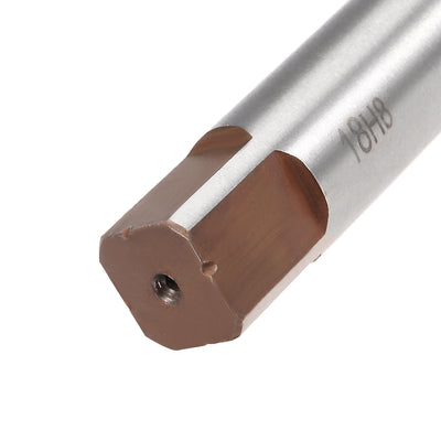 Harfington 18mm Hand Reamer Alloy Tool Steel H8 8 Straight Flutes Milling Cutter Tool