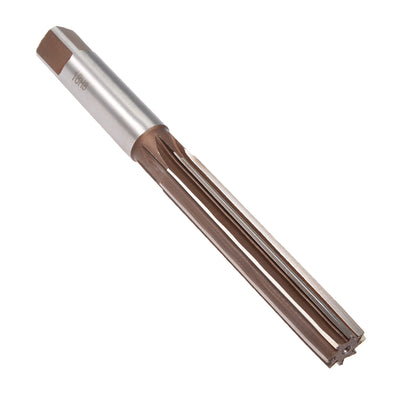 Harfington 18mm Hand Reamer Alloy Tool Steel H8 8 Straight Flutes Milling Cutter Tool