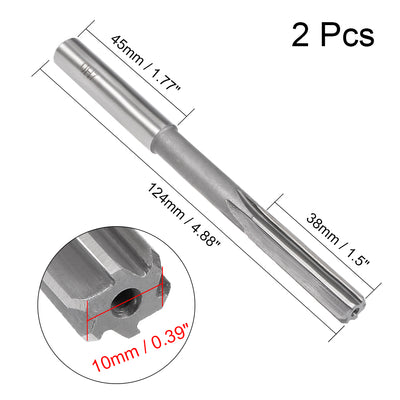 Harfington Straight Shank HSS H7 Chucking Reamer Machine Milling Cutter Tool 2Pcs