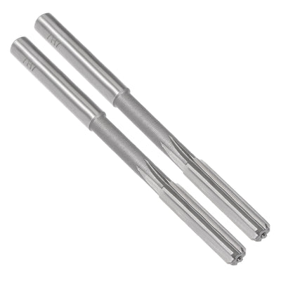 Harfington Straight Shank HSS H7 Chucking Reamer Machine Milling Cutter Tool 2Pcs