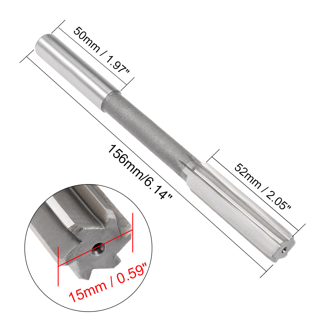 Harfington Straight Shank HSS H7 Chucking Reamer Machine Milling Tool