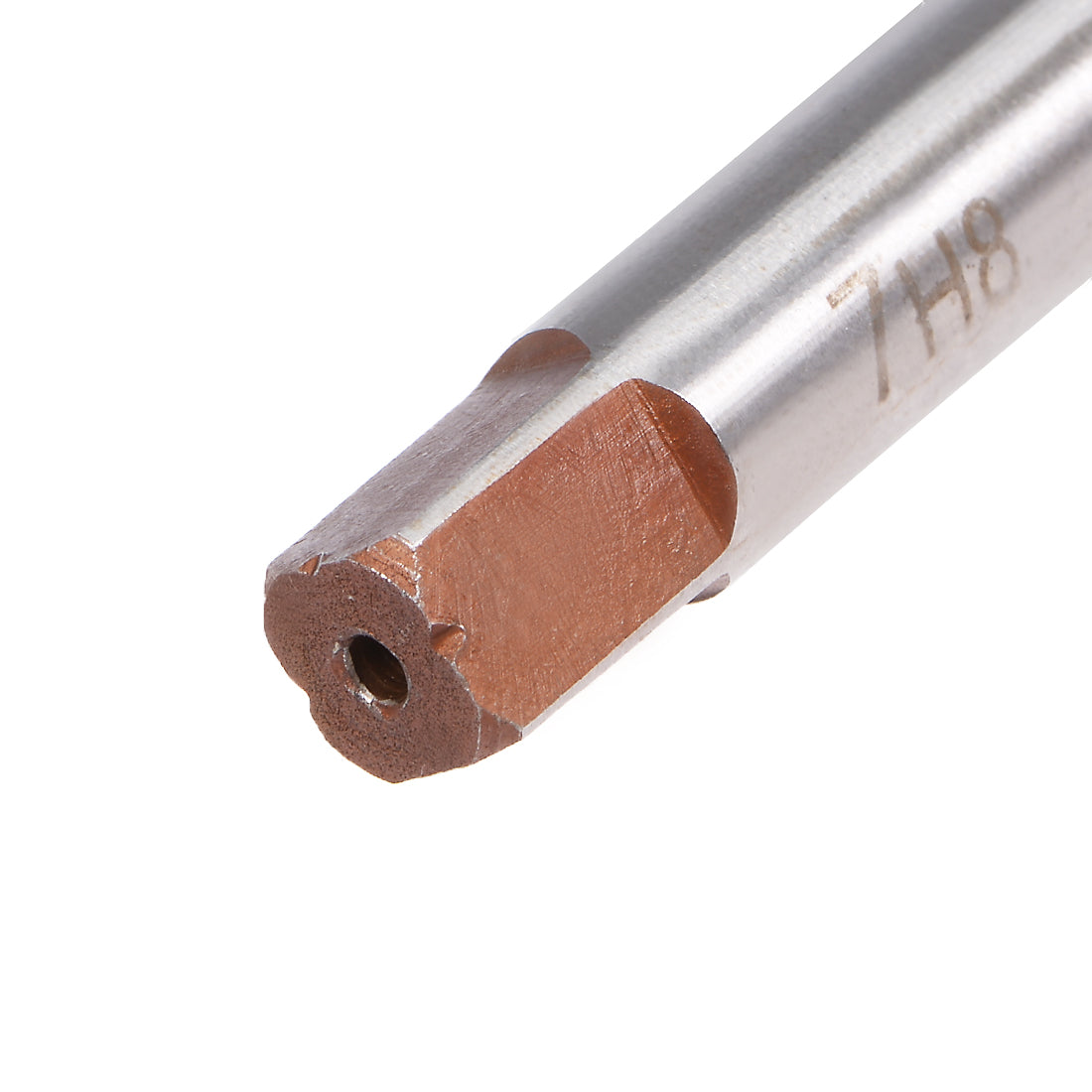 Harfington 7mm Hand Reamer Alloy Tool Steel H8 6 Straight Flutes Milling Cutter Tool 2Pcs