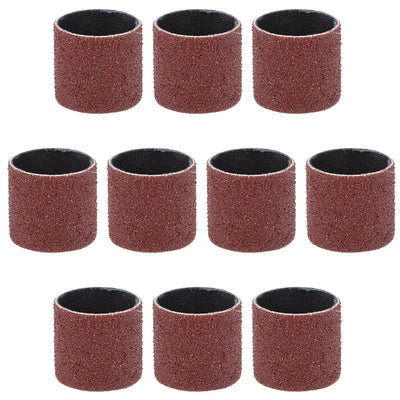 Harfington 1 inch x 1 inch Sanding Sleeves 80 Grits Sandpapers Band Drums 10 Pcs