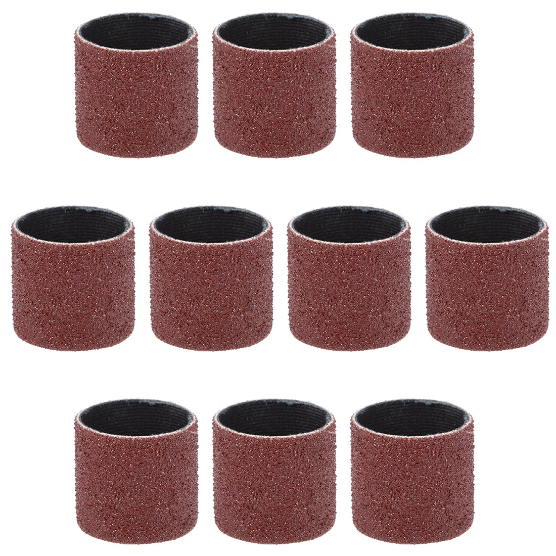 Harfington 1 inch x 1 inch Sanding Sleeves 80 Grits Sandpapers Band Drums 10 Pcs