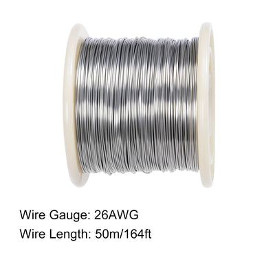 Harfington 0.4mm 26AWG Heating Resistor Wire Nichrome Resistance Wires for Heating Elements 164ft 1pcs
