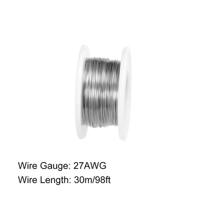 Harfington 0.35mm 27AWG Heating Resistor Wire Nichrome Resistance Wires for Heating Elements 98ft