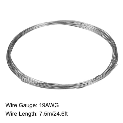 Harfington 0.9mm AWG19 Heating Resistor Wire Nichrome Resistance Wires for Heating Elements 24.6ft.