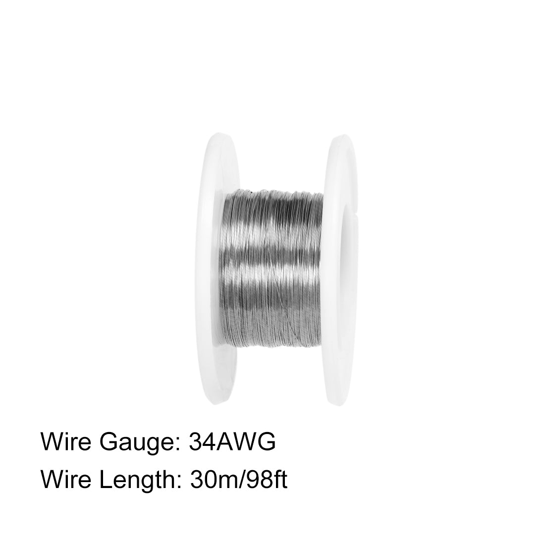 Harfington 0.15mm 34AWG Heating Resistor Wire Nichrome Resistance Wires for Heating Elements 98ft