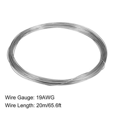 Harfington 0.9mm AWG19 Heating Resistor Wire Nichrome Resistance Wires for Heating Elements 65.6ft.