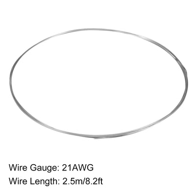 Harfington 0.7mm 21AWG Heating Resistor Wire Nichrome Resistance Wires for Heating Elements 8.2ft 1pcs
