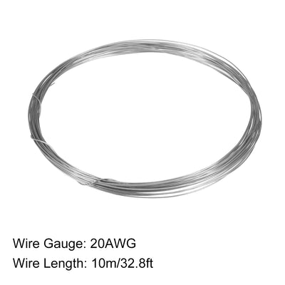 Harfington 0.8mm AWG20 Heating Resistor Wire Nichrome Resistance Wires for Heating Elements 32.8ft.
